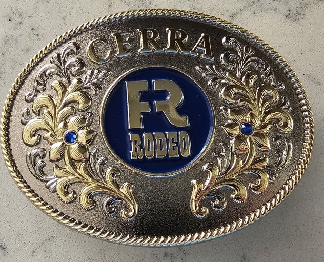 Custom Belt Buckles of Outstanding Quality | 9 Calgary First Responders 2-Tone Belt Buckle - CFRRA