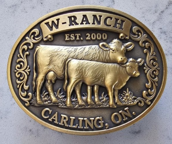 W-Ranch, Carling, Ontario Award Design® Belt Buckle