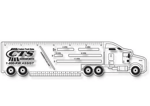 CTS Kenworth Custom Printed Logbook Rulers