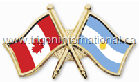 Canada-Argentina Crossed Flag Lapel Pins