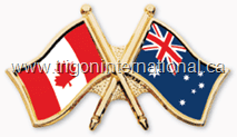 Canada-Australia Crossed Flag Lapel Pins