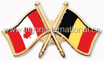 Canada-Belgium Crossed Flag Lapel Pins