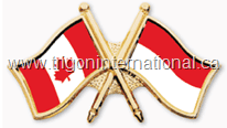 Canada-Indonesia Crossed Flag Lapel Pins