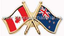 Crossed Flag Lapel Pins