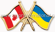 Crossed Flag Lapel Pins