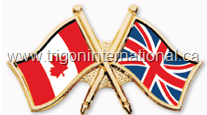 Crossed Flag Lapel Pins
