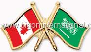 Crossed Flag Lapel Pins