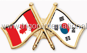 Crossed Flag Lapel Pins