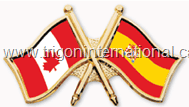 Crossed Flag Lapel Pins