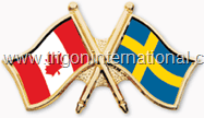 Crossed Flag Lapel Pins
