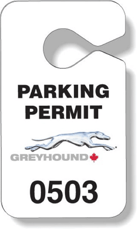 Greyhound Bus Lines Parking Pass
