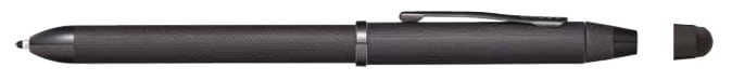 Tech2 & Tech3 Ballpens with Stylus, by Cross | 9 Cross Tech3 brushed black pvd multi function pen pencil